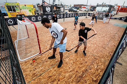 JOHN WOODS / FREE PRESS
Some people play floor hockey during the Manitoba Filipino Street Festival in Winnipeg Sunday, August 25, 2024. 

Reporter: tyler