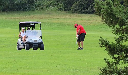 Ron Cornell is shown in action during the Tamarack men's masters final on Saturday at the Clear Lake Golf Course against Kevin Ziolkowski. (Perry Bergson/The Brandon Sun)
Aug. 24, 2024