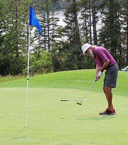 Gene Hodgson is shown in action against George Sheard in the senior men's final at the Tamarack on Saturday at the Clear Lake Golf Course. (Perry Bergson/The Brandon Sun)
Aug. 24, 2024