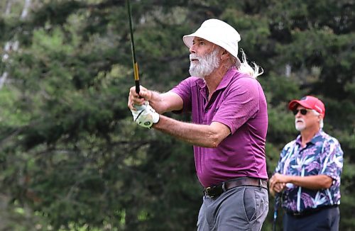 Gene Hodgson is shown in action against George Sheard in the senior men's final at the Tamarack on Saturday at the Clear Lake Golf Course. (Perry Bergson/The Brandon Sun)
Aug. 24, 2024