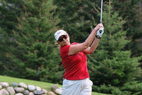 Tracy Rutledge, shown in action, and partner Leslie Olson won the ladies' scramble at the Tamarack on Saturday at the Clear Lake Golf Course. (Perry Bergson/The Brandon Sun)
Aug. 24, 2024