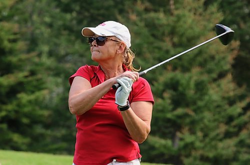 Tracy Rutledge, shown in action, and partner Leslie Olson won the ladies' scramble at the Tamarack on Saturday at the Clear Lake Golf Course. (Perry Bergson/The Brandon Sun)
Aug. 24, 2024