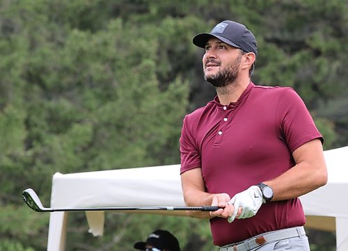 Chris Knoop of Moose Jaw, Sask., tees off to start his championship men's final against Joel Baron at the Tamarack on Saturday at the Clear Lake Golf Course. (Perry Bergson/The Brandon Sun)
Aug. 24, 2024