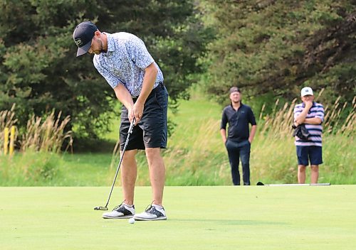 Joel Baron is shown in action during his championship men's flight final against Chris Knoop at the Tamarack on Saturday at the Clear Lake Golf Course. (Perry Bergson/The Brandon Sun)
Aug. 24, 2024