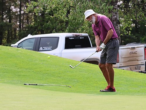 Gene Hodgson is shown in action against George Sheard in the senior men's final at the Tamarack on Saturday at the Clear Lake Golf Course. (Perry Bergson/The Brandon Sun)
Aug. 24, 2024