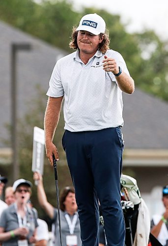 JOHN WOODS / FREE PRESS
Neil Shipley reacts after missing the putt on the 18th hole of the final round of the Manitoba Open at Southwood Golf Club Sunday, August 25, 2024. John Keefer went on to win the tournament.

Reporter: mike