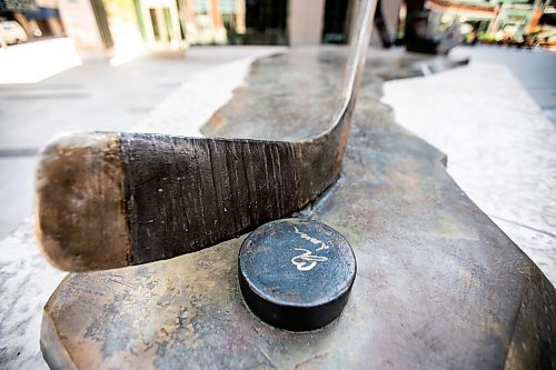 MIKAELA MACKENZIE / FREE PRESS
	
The Dale Hawerchuk statue at True North Square was vandalized over the weekend, but city police said the incident has not been reported to them.