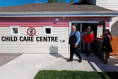 MIKE DEAL / FREE PRESS
Manitoba M&#xe9;tis Federation President David Chartrand arrives for the grand opening of the Louis Riel Child Care Centre at 561 Rue St. Jean Baptiste.
The MMF opened its eighth child care facility in Winnipeg since 2019. 
The facility adds 40 spaces for infant and preschool children to the Winnipeg area, while providing quality, culturally focused programming for young Red River M&#xe9;tis Citizens, creating employment and allowing parents to get back to their workplaces.
See Malak Abas story
240826 - Monday, August 26, 2024.