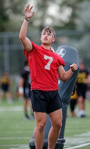 JOHN WOODS / FREE PRESS
University of Manitoba Bison kicker Ben George is photographed at practice Monday, August 26, 2024. 

Reporter: josh