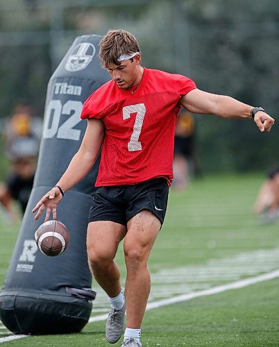 JOHN WOODS / FREE PRESS
University of Manitoba Bison kicker Ben George is photographed at practice Monday, August 26, 2024. 

Reporter: josh