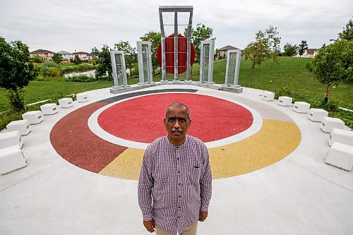 JOHN WOODS / FREE PRESS
Khawja Latif, founding president of Manitoba Bangladesh Corporation, is photographed at the International Mother Language Plaza in Kirkbridge Park Monday, August 26, 2024. 

Reporter: ?