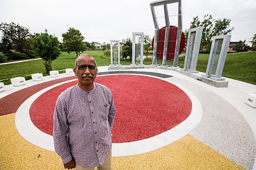 JOHN WOODS / FREE PRESS
Khawja Latif, founding president of Manitoba Bangladesh Corporation, is photographed at the International Mother Language Plaza in Kirkbridge Park Monday, August 26, 2024. 

Reporter: ?