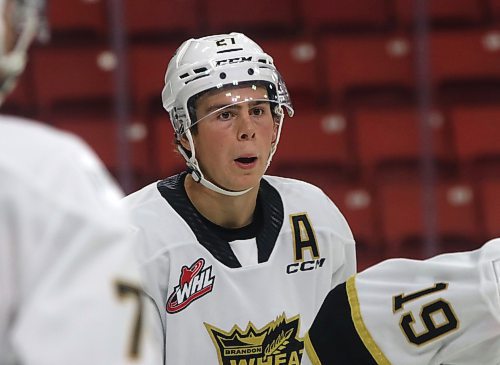 Brandon Wheat Kings defenceman Luke Shipley is the only defenceman competing for one of the team's three overage spots. (Perry Bergson/The Brandon Sun)
