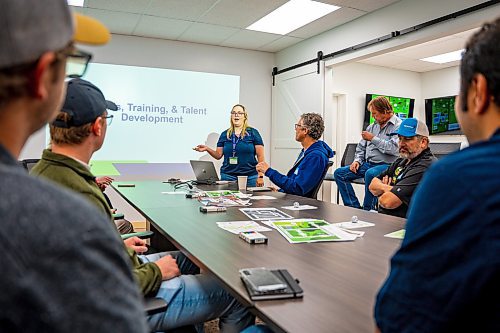 NIC ADAM / FREE PRESS
Emili skills and talent manager Rachel LeClair leads a group on hiring young talent and Ozobots, a type of robot that can be used to help teach students about farming automation.
240826 - Monday, August 26, 2024.

Reporter: Gabby