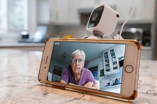 JOHN WOODS / FREE PRESS
Terry Lutomsky, who recently purchased portable security cameras and was planning to take advantage of the government&#x2019;s security rebate, is photographed with a camera in his home Tuesday, August 27, 2024. Lutomsky went to the government website to apply for the rebate and discovered the program had run out of money and closed down.

Reporter: chris