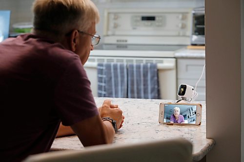 JOHN WOODS / FREE PRESS
Terry Lutomsky, who recently purchased portable security cameras and was planning to take advantage of the government&#x2019;s security rebate, is photographed with a camera in his home Tuesday, August 27, 2024. Lutomsky went to the government website to apply for the rebate and discovered the program had run out of money and closed down.

Reporter: chris