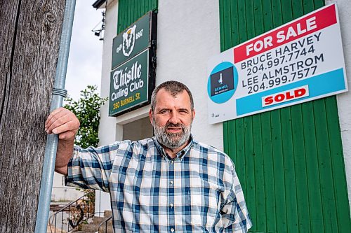 NIC ADAM / FREE PRESS
Thistle Curling Club&#x2019;s Secretary Trevor De Ryck pictured outside the former club building on Burnell St. Tuesday.
240827 - Tuesday, August 27, 2024.

Reporter: Aaron