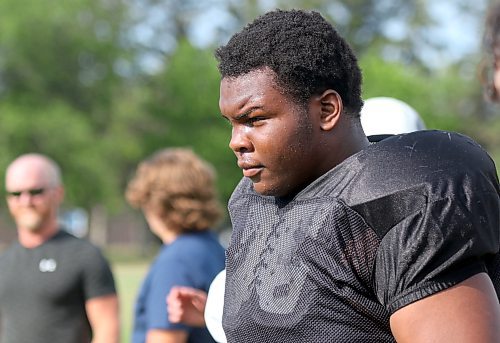 Vincent Massey Vikings defensive lineman Newman Chikwado learned a lot in his Grade 11 season, also his first football season ever. He's ready to make a big jump this fall. (Thomas Friesen/The Brandon Sun)