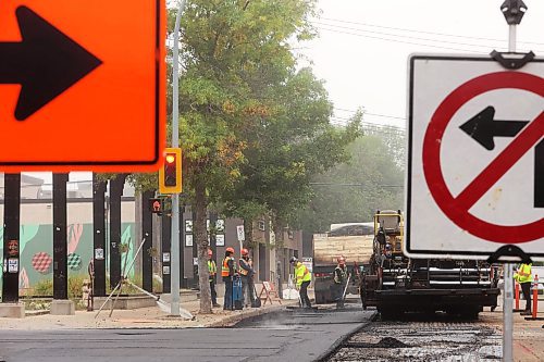 28082024
Road repaving work continues on Princess Avenue between 9th Street and 10th Street on Wednesday. (Tim Smith/The Brandon Sun)