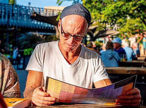 NIC ADAM / FREE PRESS
Christian Slomka learns some Cree and Ojibwe at the free &quot;language tables&quot; offered Wednesday through Friday evenings at the Forks.
240828 - Wednesday, August 28, 2024.

Reporter: Jen Zoratti