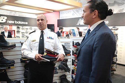 Ruth Bonneville / Free Press

LOCAL - retail theft

Supt. Dave Dalal, acting deputy chief, Winnipeg Police Service, chats with Premier Wab Kinew after presser Thursday. 

Premier Wab Kinew, Justice Minister Matt Wiebe, Mayor Scott Gillingham, Supt. Dave Dalal, acting deputy chief, Winnipeg Police Service and  Brian Scharfstein, owner, Canadian Footwear, speak at press conference on retail theft at Canadian Footwear, 128 Adelaide St., Thursday. 

The Manitoba government is providing more funding to help curb retail theft and violent crime in Winnipeg.

Back in May, the province promised to fund overtime pay for four police units to target hot spots such as retail stores and restaurants.
Now, the government is providing an additional $775,000 to help ensure police are able to provide extra support for a further two months. 



Aug 29th, 2024