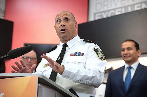 Ruth Bonneville / Free Press

LOCAL - retail theft

Supt. Dave Dalal, acting deputy chief, Winnipeg Police Service speaks to reporters at presser. 

Premier Wab Kinew, Justice Minister Matt Wiebe, Mayor Scott Gillingham, Supt. Dave Dalal, acting deputy chief, Winnipeg Police Service and  Brian Scharfstein, owner, Canadian Footwear, speak at press conference on retail theft at Canadian Footwear, 128 Adelaide St., Thursday. 

The Manitoba government is providing more funding to help curb retail theft and violent crime in Winnipeg.

Back in May, the province promised to fund overtime pay for four police units to target hot spots such as retail stores and restaurants.
Now, the government is providing an additional $775,000 to help ensure police are able to provide extra support for a further two months. 



Aug 29th, 2024