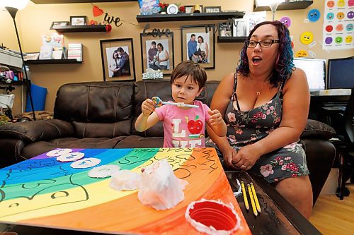 MIKE DEAL / FREE PRESS
Tannis with her son, Ben Silver, 4, who is opening today&#x2019;s calendar slot which is full of various types of pencils.
Tannis Silver, a teacher and mother, is getting ready to send her youngest, Ben, to kindergarten next week. She says Ben has been more hesitant about starting school than his older siblings. In order to get him excited, she's created a colourful countdown to kindergarten. 
The four-year-old is opening the equivalent of an advent calendar; every day, there's a new school-related item to open and put in his backpack. 
Reporter: Maggie Macintosh
240829 - Thursday, August 29, 2024.