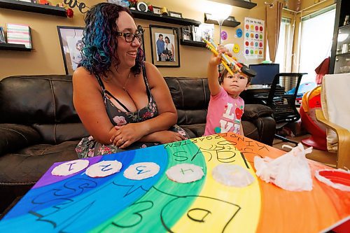 MIKE DEAL / FREE PRESS
Tannis with her son, Ben Silver, 4, who is holding out the collection of pencils that he got in today&#x2019;s calendar slot.
Tannis Silver, a teacher and mother, is getting ready to send her youngest, Ben, to kindergarten next week. She says Ben has been more hesitant about starting school than his older siblings. In order to get him excited, she's created a colourful countdown to kindergarten. 
The four-year-old is opening the equivalent of an advent calendar; every day, there's a new school-related item to open and put in his backpack. 
Reporter: Maggie Macintosh
240829 - Thursday, August 29, 2024.