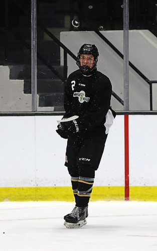 Nigel Boehm lifts the puck up in the air with his stick during a practice session at Brandon Wheat Kings training camp at Westoba Place on Friday morning. (Perry Bergson/The Brandon Sun)
Aug. 30, 2024