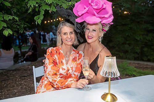 BROOK JONES / FREE PRESS
Chocolate Zen Bakery co-owners Bonnie Greschuk (left) and Barbara Rudiak are pictured during A Picnic in Provence - Garden Party 2024 at the Leo Mol Sculpture Garden at Assiniboine Park in Winnipeg, Man., Wednesday, Aug. 28, 2024. The annual fundraiser supports the Assiniboine Park Conservancy and this year's event included 500 guests.