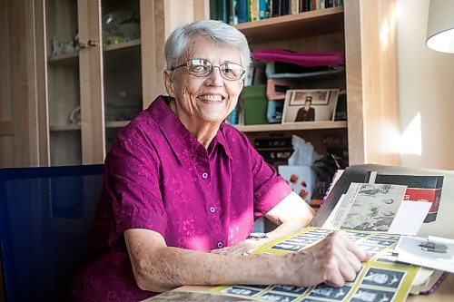 MIKAELA MACKENZIE / WINNIPEG FREE PRESS

Carol Briggs, one of the first female RCMP officers, in her apartment on Friday, Aug. 30, 2024. The RCMP is celebrating 50 years since the first female RCMP officers graduated from their program.

For Jura story.
Winnipeg Free Press 2024