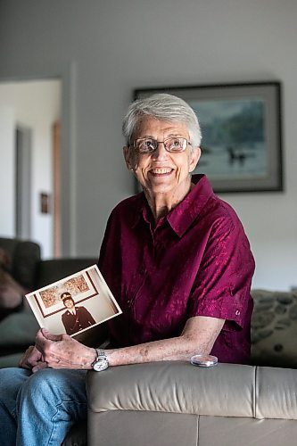 MIKAELA MACKENZIE / WINNIPEG FREE PRESS

Carol Briggs, one of the first female RCMP officers, in her apartment on Friday, Aug. 30, 2024. The RCMP is celebrating 50 years since the first female RCMP officers graduated from their program.

For Jura story.
Winnipeg Free Press 2024