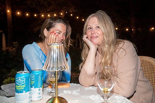 BROOK JONES / FREE PRESS
Jane (left) and her friend Candice attend A Picnic in Provence - Garden Party 2024 at the Leo Mol Sculpture Garden at Assiniboine Park in Winnipeg, Man., Wednesday, Aug. 28, 2024. The annual fundraiser supports the Assiniboine Park Conservancy and this year's event included 500 guests.