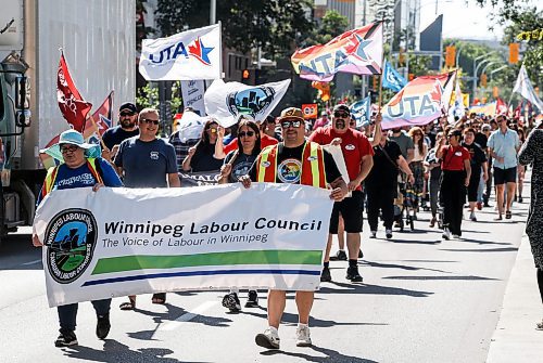 JOHN WOODS / WINNIPEG FREE PRESS
Federal NDP leader Jagmeet Singh and Elmwood-Transcona by-election candidate Leila Dance take part in the Winnipeg Labour Council&#x2019;s Labour Day rally and march in Winnipeg Monday, September 2, 2024.

Re: jura