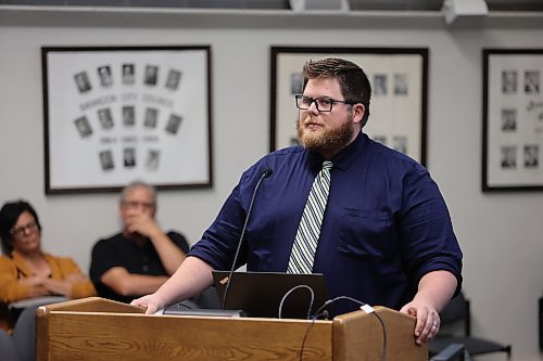 Transportation planner Sam van Huizen told Brandon City Council at its Tuesday meeting that while compliance with reduced speed limits in neighbourhood participating in a pilot project was initially successful, motorists have been speeding up over time. (Colin Slark/The Brandon Sun)