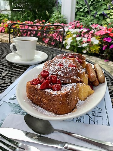 JEN ZORATTI / FREE PRESS
Door Country cherries figure prominently on restaurant menus, including the Door County cherry-stuffed French toast at The White Gull Inn. 