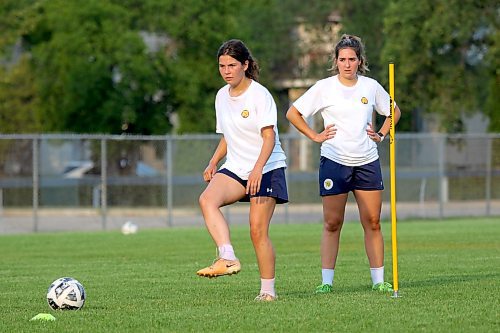 Brandon University women's soccer co-captain Molly MacPherson-Blair, left, and her Bobcats open the MCAC season at home on Saturday. (Thomas Friesen/The Brandon Sun)