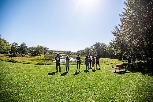 MIKAELA MACKENZIE / WINNIPEG FREE PRESS

The University of Manitoba Indigenous Birding Club on their weekly birding walk in King&#x573; Park on Friday, Aug. 30, 2024. 

For Eva story.
Winnipeg Free Press 2024