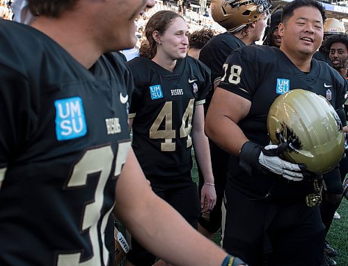 CHERYL HNATIUK / FREE PRESS

- feature on University of Manitoba Bisons starting kicker Maya Turner

August 31, 2024

Winnipeg Free Press 2024