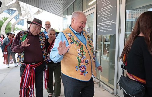 Ruth Bonneville / Free Press

LOCAL - Courts CFS Metis

Manitoba Mtis Federation President David Chartrand, outside the Law Courts Building with members of the MMF and their legal counsel prior to entering the court Thursday. 

The Manitoba Mtis Federation (MMF) hold pre-court ceremony and prayers in advance of the anticipated approval of the settlement for the Red River Mtis Child and Family Services class action in front of the LawCourts Building Thursday. 



Sept 5th,  2024