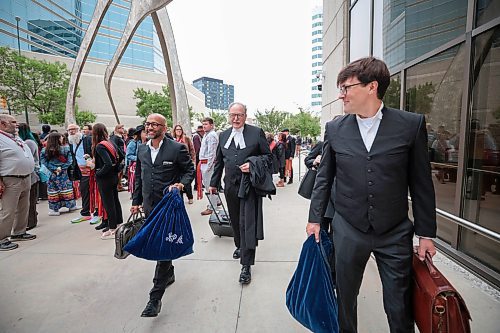 Ruth Bonneville / Free Press

LOCAL - Courts CFS Metis

Murray Trachtenberg (centre) and affiliates with the MMF Legal Counsel, are all smiles as they prepare to enter the Law Courts building with MMF members in advance of CFS settlement proceedings Thursday.  

MMF president, David Chartrand and others with the MMF follow the counsel inside the courts house.

The Manitoba Mtis Federation (MMF) hold pre-court ceremony and prayers in advance of the anticipated approval of the settlement for the Red River Mtis Child and Family Services class action in front of the LawCourts Building Thursday. 


Sept 5th,  2024