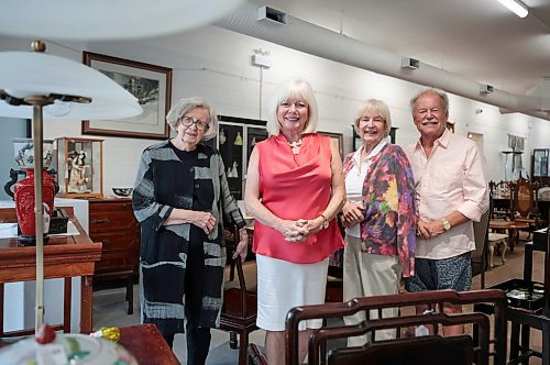 Ruth Bonneville /Free Press

VOLUNTEERS

Group photo of volunteers from Things shop.  Names :L - R 

Elizabeth Morrison, Evelyn Mitchell, Jane Fudge.and Al Friesen. 

Volunteers from Things, which sells gently used furniture, jewellery, china, crystal, silver, art and linens in support of the Royal Winnipeg Ballet.

See story by Aaron

Aug 29th, 2024