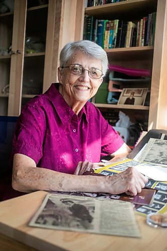 MIKAELA MACKENZIE / WINNIPEG FREE PRESS

Carol Briggs, one of the first female RCMP officers, goes through memorabilia from her time in the force on Friday, Aug. 30, 2024. The RCMP is celebrating 50 years since the first female RCMP officers graduated from their program.

For Jura story.
Winnipeg Free Press 2024