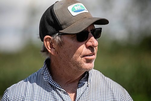 Scott Gardiner, head of the Clearwater Foundation, at the Field of Dreams baseball diamond near Clearwater, Manitoba on Thursday. (Mikaela MacKenzie/Winnipeg Free Press)