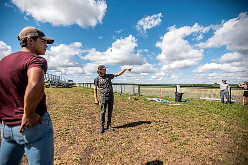 MIKAELA MACKENZIE / WINNIPEG FREE PRESS

Joe Gardiner gives a tour of the Field of Dreams baseball diamond near Clearwater, Manitoba on Thursday, Sept. 5, 2024. 

For Mike McIntyre story.
Winnipeg Free Press 2024