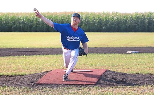 Team West pitcher Connor Cory of Wawanesa delivers to the plate during his team&#x2019;s victory over Team East at the Field of Dreams tournament in Clearwater on Saturday. The three-team event drew hundreds of baseball fans out to the diamond designed by Joe Gardener and a bevy of community volunteers. (Perry Bergson/The Brandon Sun)
Sept. 7, 2024