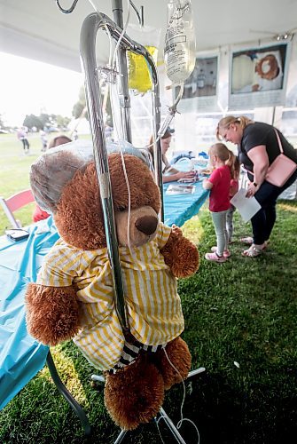 JOHN WOODS / FREE PRESS
A bear waits for surgery at the Teddy Bears&#x2019; Picnic in Assiniboine Park  Sunday, September 8, 2024. 

Reporter: tyler