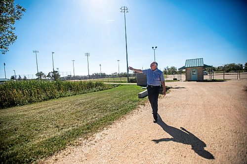 MIKAELA MACKENZIE / WINNIPEG FREE PRESS

Red River Ex CEO Garth Rogerson talks about the revitalization he&#x2019;s planning for the John Blumberg Sports Complex on Monday, Sept. 9, 2024. The local exhibition association is seeking a 99-year lease to renovate and build on to the baseball and soccer complex at 4540 Portage Ave.

For Nicole story.
Winnipeg Free Press 2024