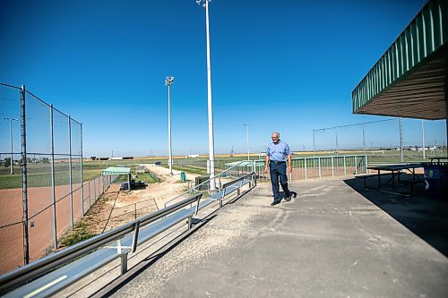 MIKAELA MACKENZIE / WINNIPEG FREE PRESS

Red River Ex CEO Garth Rogerson talks about the revitalization he&#x2019;s planning for the John Blumberg Sports Complex on Monday, Sept. 9, 2024. The local exhibition association is seeking a 99-year lease to renovate and build on to the baseball and soccer complex at 4540 Portage Ave.

For Nicole story.
Winnipeg Free Press 2024