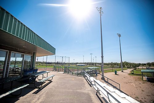 MIKAELA MACKENZIE / WINNIPEG FREE PRESS

The John Blumberg Sports Complex, which Red River Ex CEO Garth Rogerson would like to revitalize, on Monday, Sept. 9, 2024. The local exhibition association is seeking a 99-year lease to renovate and build on to the baseball and soccer complex at 4540 Portage Ave.

For Nicole story.
Winnipeg Free Press 2024